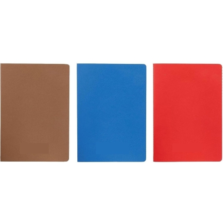 A5 NOTEBOOK 17x24CM WITH LEATHER EFFECT HARD COVER & BOOKMARK RIBBON