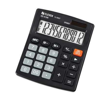ELEVEN SMALL CALCULATOR 12 DIGITS BK 10.5X13CM SDC812-NR