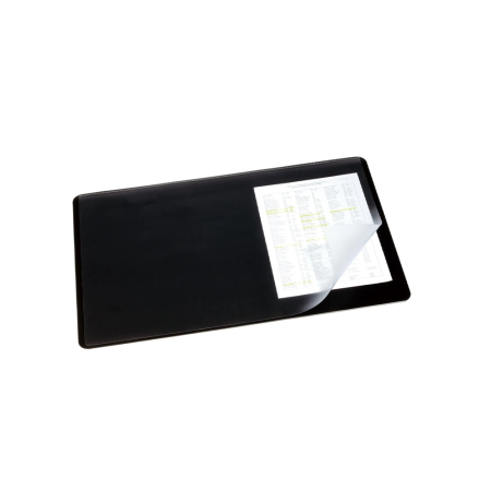 DURABLE DESK PAD BLACK WITH PVC POCKET 40X53CM PLASTIC (720201)