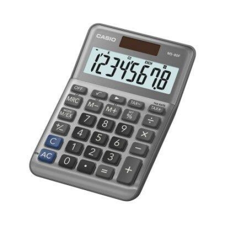 CASIO CALCULATOR MS-80F 14.5X10.3CM 8DIGITS