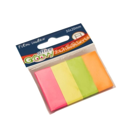 GROOVY PAPER FLAGS NEON 50X20MM 4X50P