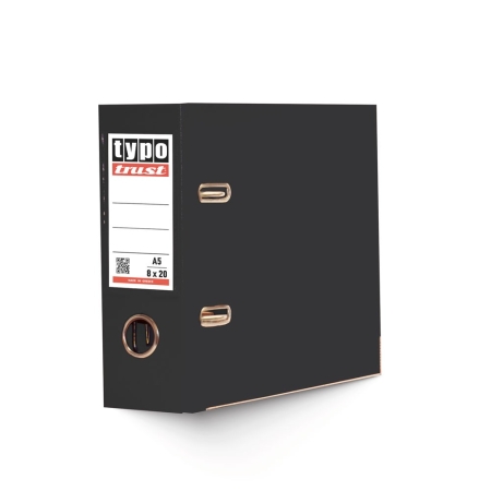 TYPO TRUST PLASTIC A5 L.A.F. 8X20CM BLACK LANSCAPE (12PCS/BOX)
