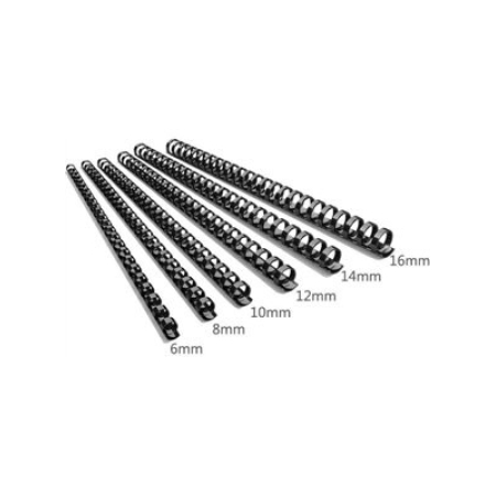 OPUS BINDING COMB 18MM 140SHEETS BLACK 100PCS