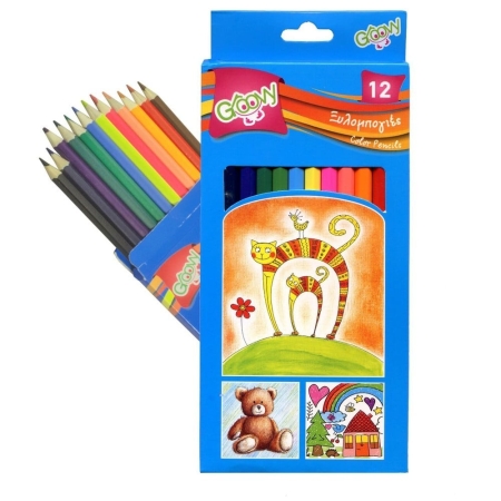 GROOVY COLOR PENCILS 12 PCS
