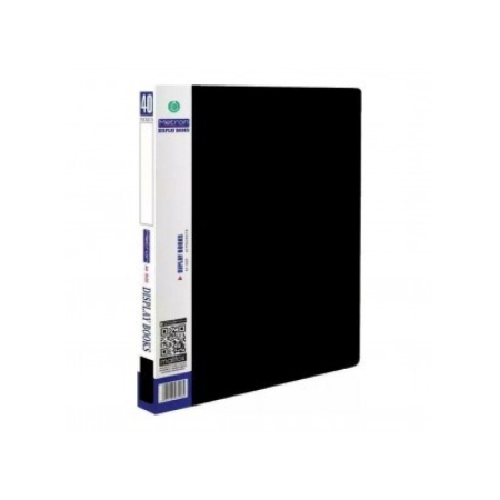 METRON CLEAR BOOK A4 50 POCKETS BLACK