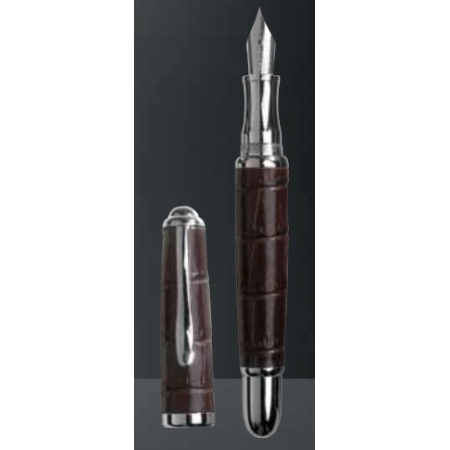 CERRUTI 1881 BROWN LEATHER FOUNTAIN PEN