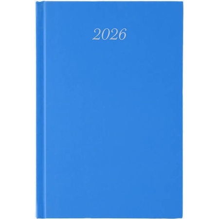 DIARY 2026 DAY BY DAY BLUE 14X21CM HARD COVER 521636