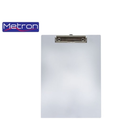 METRON CLIPBOARD A4 CLEAR  PLASTIC