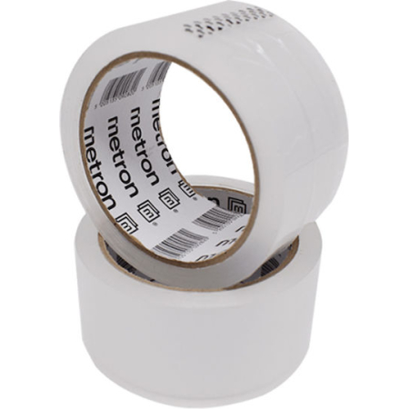 METRON CLEAR PACKING TAPE LOW NOISE BOPP 48MMX50M 50MIC (TELLA)