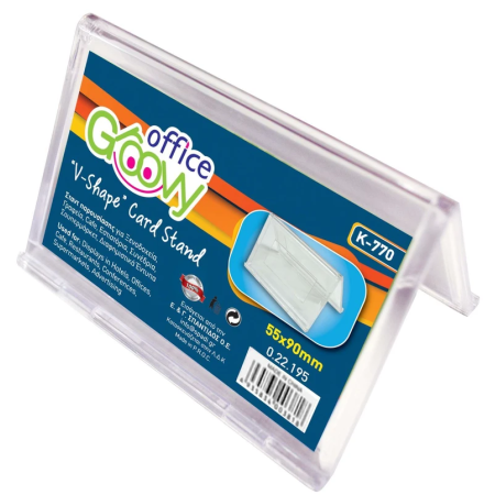 GROOVY ACRYLIC V SHAPE STAND 55MMX90MM