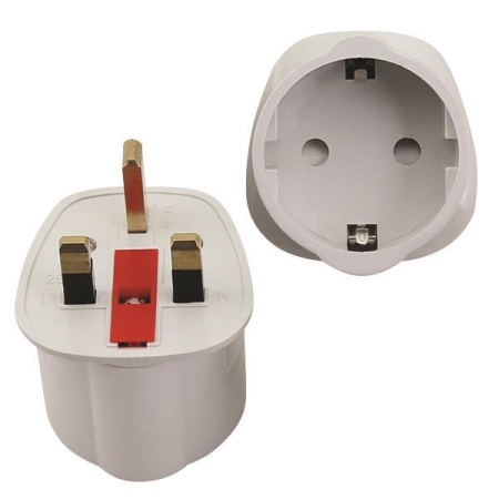 ADAPTOR UK 13A WHITE