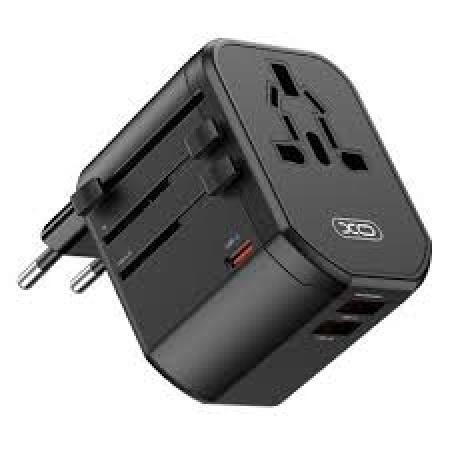 XO WL13 ADAPTOR WITH CHARGER 20W 2USB+1USB-C (PD+QC)