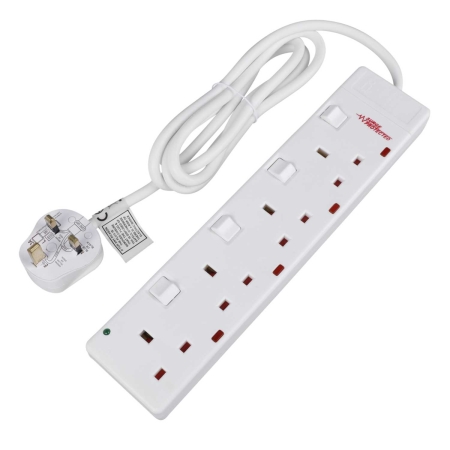 13A 4 GANG SWITCHED TRAILING SOCKET