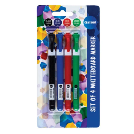 CENTRUM SLIM WHITEBOARD MARKERS SET OF 4 COLORS (BK/BL/R/G)