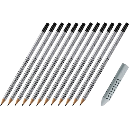 FABER CASTELL PENCIL GRIP 2001 HB GREY