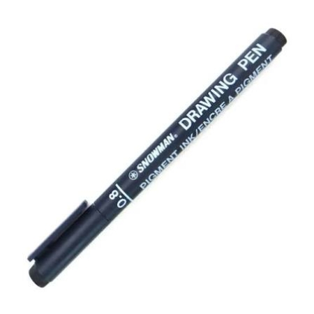 SNOWMAN DRAWING PEN 0.8 BLACK