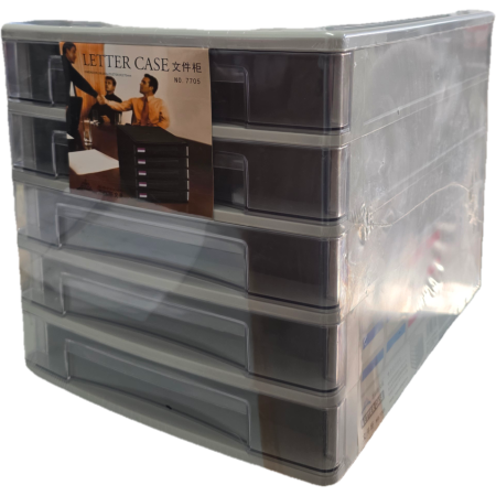 PLASTIC LETTER CABINET 5 DRAWERS 350X270X270MM