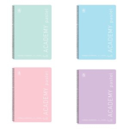 SPECIAL SPIRAL ACADEMY NOTEBOOK 17X25CM B5 2SUBS PASTEL