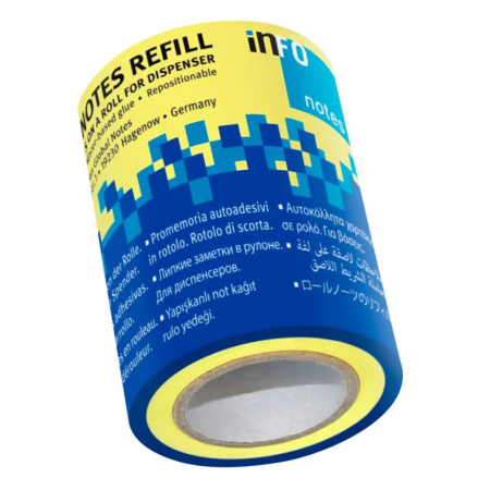 INFO ROLL REFILL YELLOW 60mmx10m