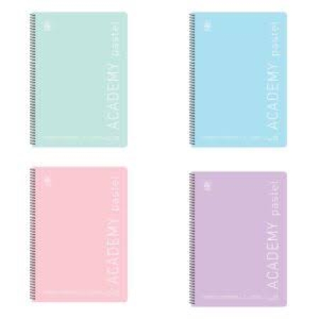 SPECIAL SPIRAL ACADEMY NOTEBOOK 17X25CM B5 3SUBS PASTEL
