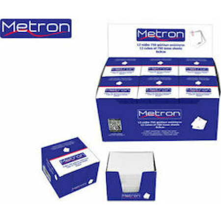 METRON WHITE PAPER CUBE 750P 9X9CM