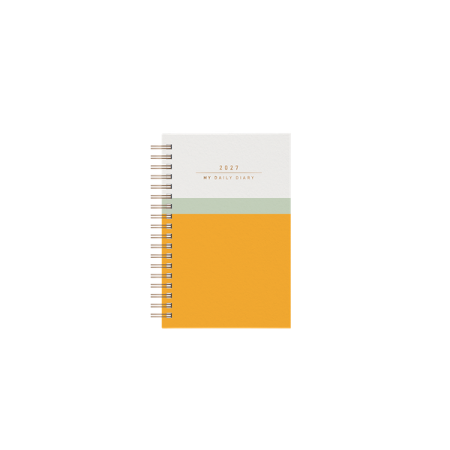 DIARY 2027 DAY BY DAY 12X17CM HARD COVER SPYRAL