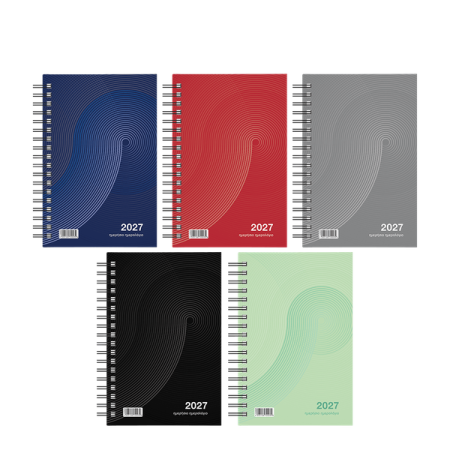 DIARY 2027 DAY BY DAY SPIRAL 14X21CM SOFT COVER CLASSIC