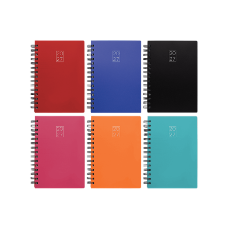 DIARY 2027 DAY BY DAY SPIRAL 14X21CM PP SOFT COVER