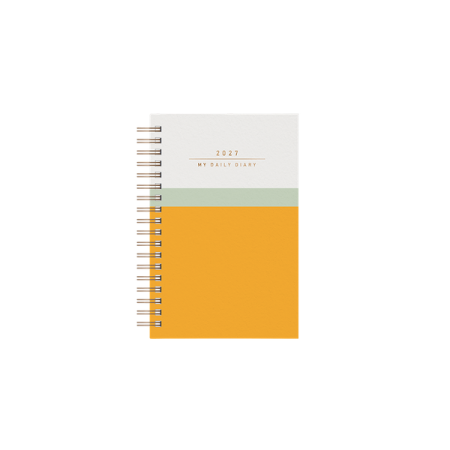 DIARY 2027 DAY BY DAY 14X21CM HARD COVER SPYRAL